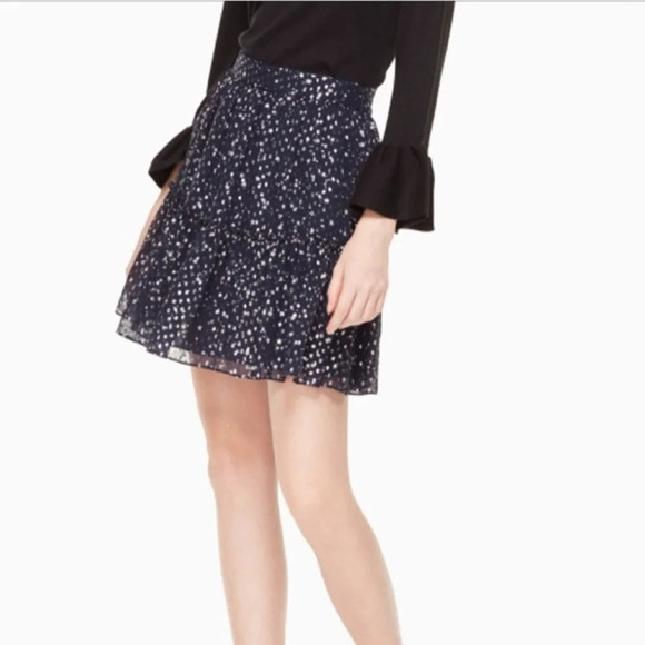 Kate Spade Night Sky Lurex Dot Skirt Size 14 - Picture 2 of 3